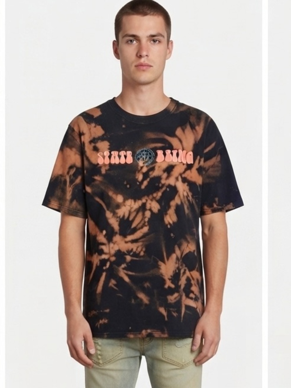 DRAVUS State of Being Tie-Dye Spiritual Chakra Graphic Tee XL 24” p2p Black